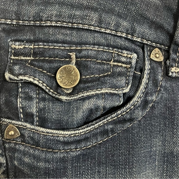Women’s Kut From The Kloth Cropped Ankle Jeans Size 12 Dark Wash Whiskered - Picture 5 of 12